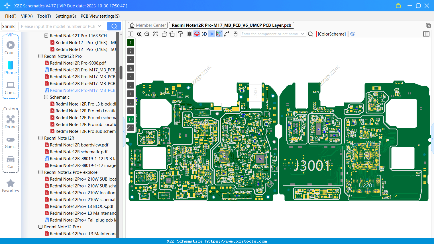 Xiaomi Redmi Note12R Pro-M17_MB_PCB_V6_UMCP PCB Layer